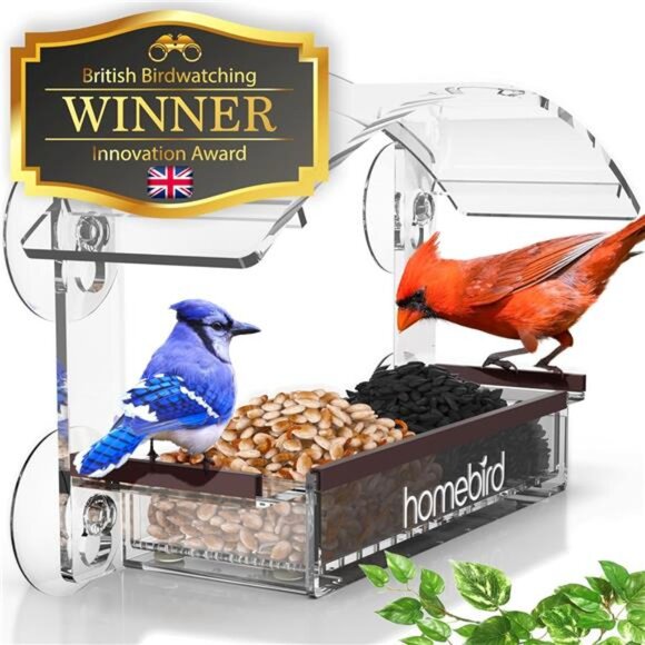 Window Bird Feeder with Strong Suction Cups - (Upgraded 2025 Model) Clear - Picture 1 of 7